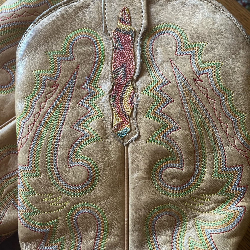 Dan Post beautiful stingray, floral, leather, cowboy boots - Picture 6 of 6